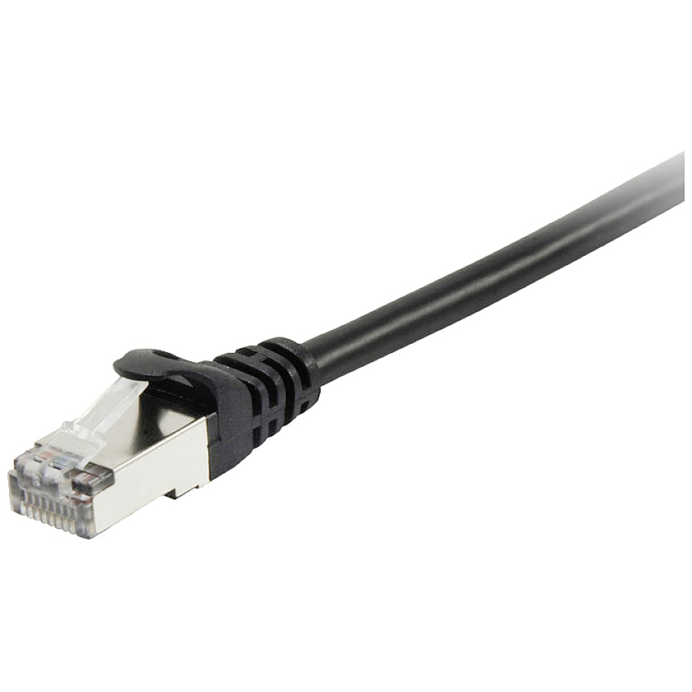 Equip - 605596 Rj45 Netzwerkkabel, Patchkabel Cat 6 S/ftp 10.00 M Schwarz Vergoldete Steckkontakte 1 S