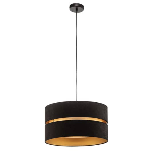 [neuwertig] B-ware Euluna Hängeleuchte Duo Deckenlampe Pendelleuchte E27 Schwarz Gold Ø40cm 1 Flg
