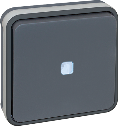 Wandschalter Für Wechselschaltung Mit Beleuchtung, Eingebaut, Ip55 - Oxxo, Farbe Grau