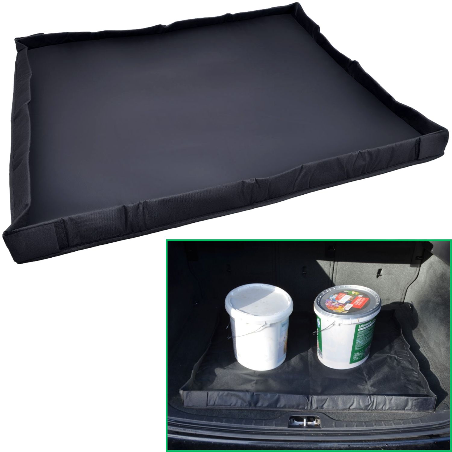 Universal Kofferraum-schutzdecke 88x76cm Schwarz