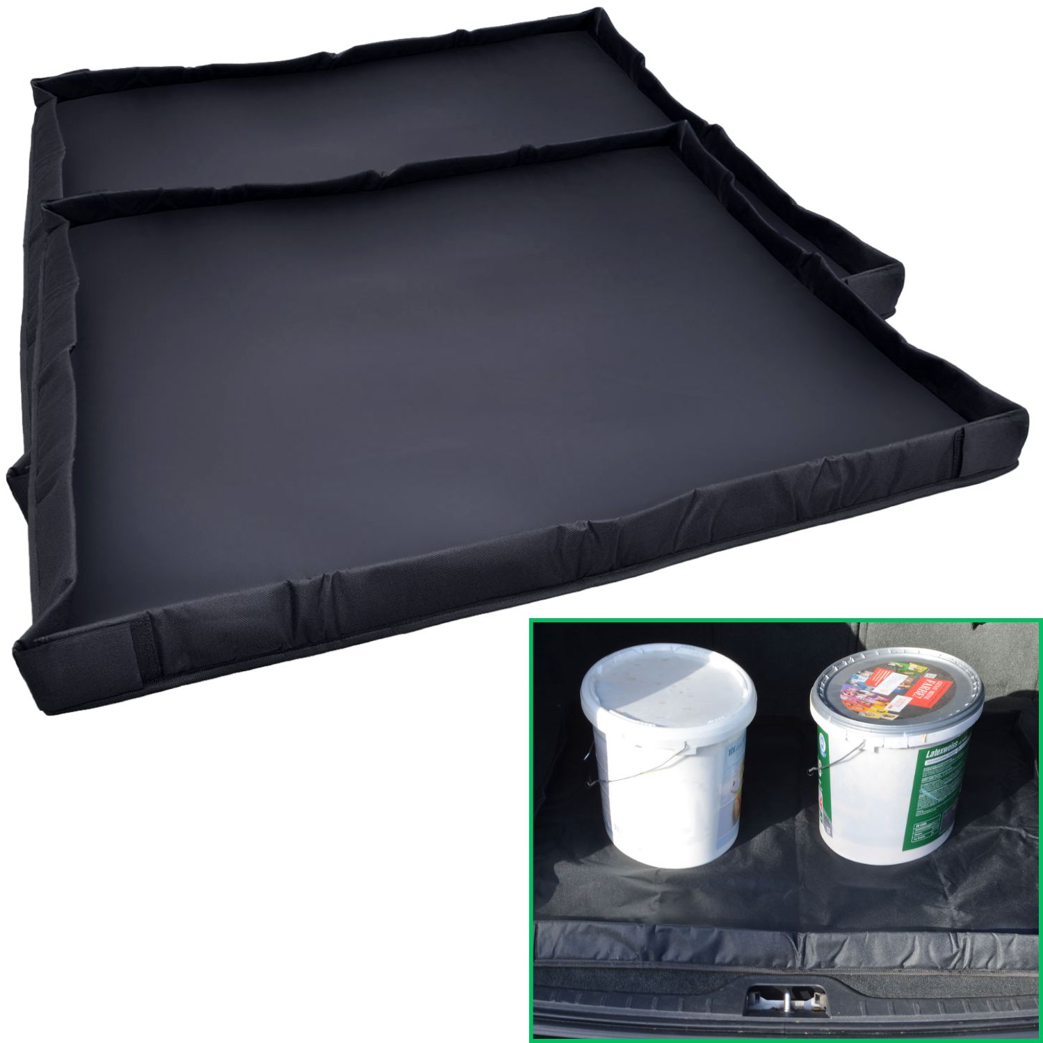 2x Universal Kofferraum-schutzdecke 88x76cm Schwarz