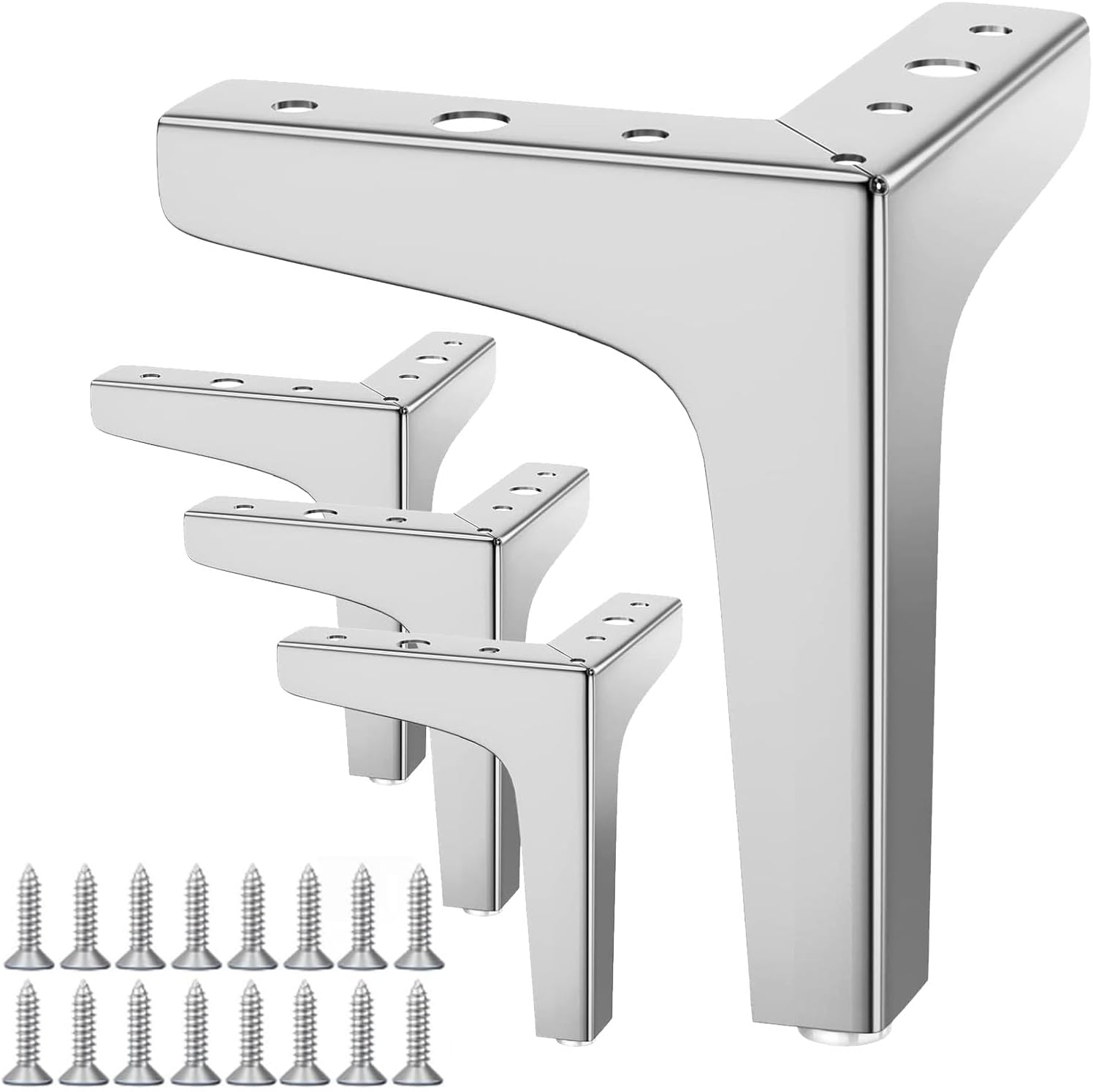 4 Möbelfüße, 15 Cm, Dreieckig, Metall-tischbeine, Ersatz-sofabeine, Für Stühle, Tische, Schränke, Betten, Kleiderschränke, Sofas, Nachttische, Tv-möbel, Kommoden, Sessel, Poufs