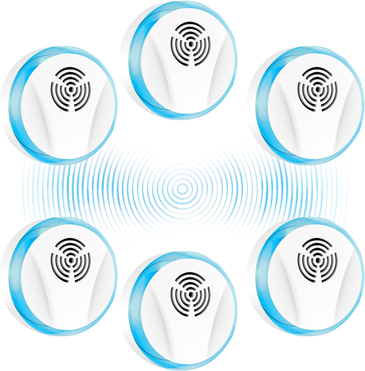 Ultraschall-schädlingsbekämpfer, 6er-pack, Ultraschall-mausvertreiber Zum Einstecken, Ungiftig, Schädlingsbekämpfung Gegen Mücken, Mäuse, Spinnen, Kakerlaken Und Fliegen