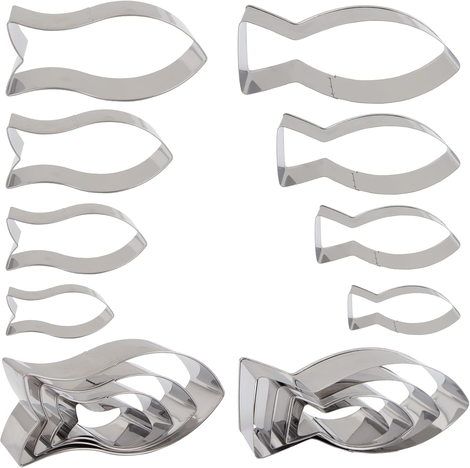 8-teiliges Ausstechformen-set, Gebäckausstecher, Keksform, Kleines Fischmotiv, Backen, Diy, Kann Zum Ausstechen Von Keksen, Brot, Obst, Partys, Kommunion, Taufe Verwendet Werden