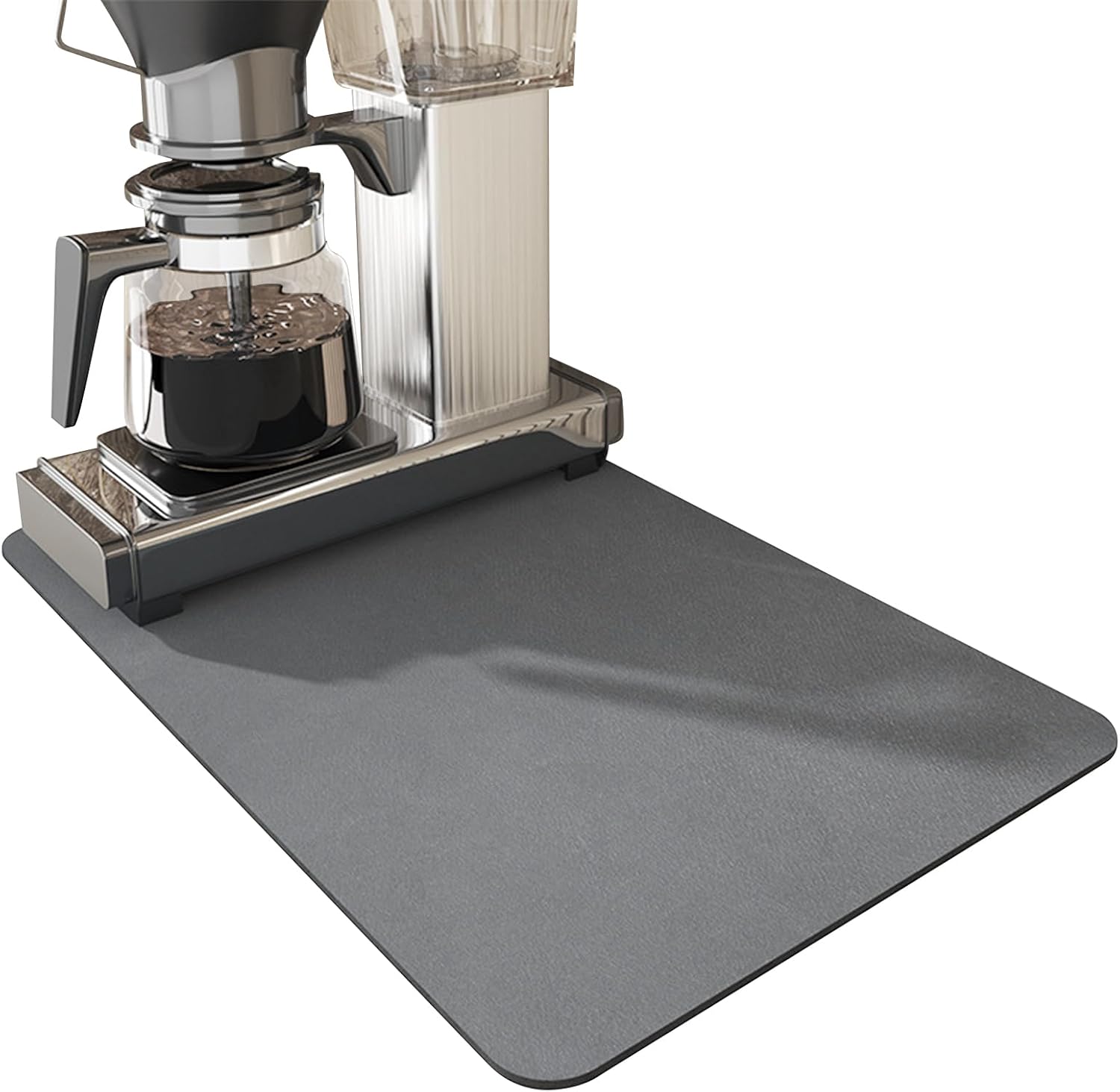 Saugfähige Abtropfmatte Für Geschirr, 60 X 40 Cm Spülbeckenmatte, Kaffeemaschinenmatte, Super Saugfähige Kaffeemaschinenmatte, Rutschfeste, Auslaufsichere Matte Für Cafés (dunkelgrau)