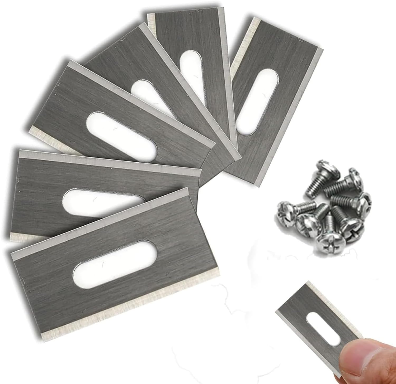Trimmerklingen (doppelseitig Geschliffen, Edelstahl) — 36,5 X 18,5 X 0,65 Mm (silber, 30er-packung)