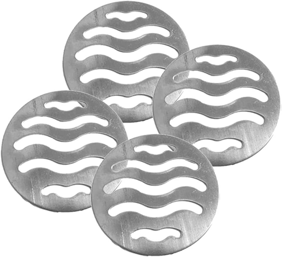 Set Mit 4 Bodenablaufabdeckungen, 90 Mm, Rundes Schutzgitter Für Dusche, Bad, Küche, Edelstahl