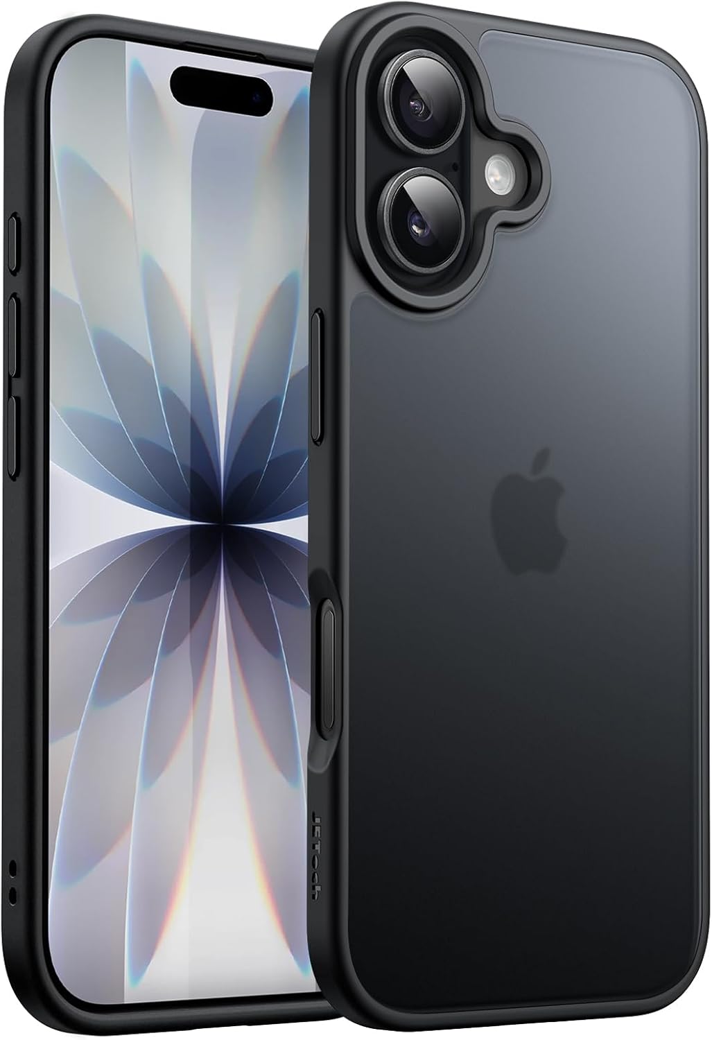 Matte Hülle Für Iphone 17 (6,3 Zoll), Stoßfester Schutz Nach Militärstandard, Minimalistische, Mattierte, Durchscheinende Rückseite, Anti-fingerabdruck (schwarz)