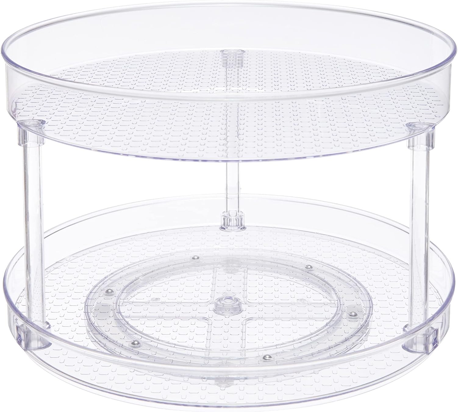 2-stöckiges, Drehbares Aufbewahrungstablett, Transparent, 22,9 Cm
