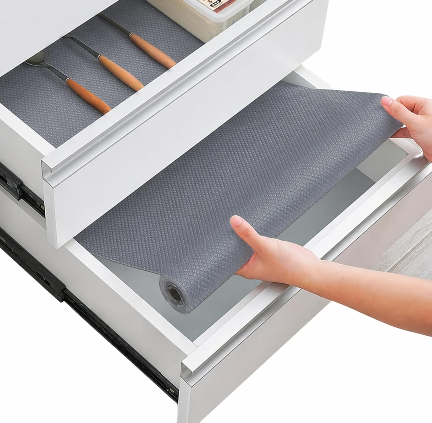Schubladeneinlage – Rutschfeste Rolle Für Küchenschubladen – Schutz Für Kühlschrank, Schrank, Möbel Und Innenräume – 60 X 500 Cm