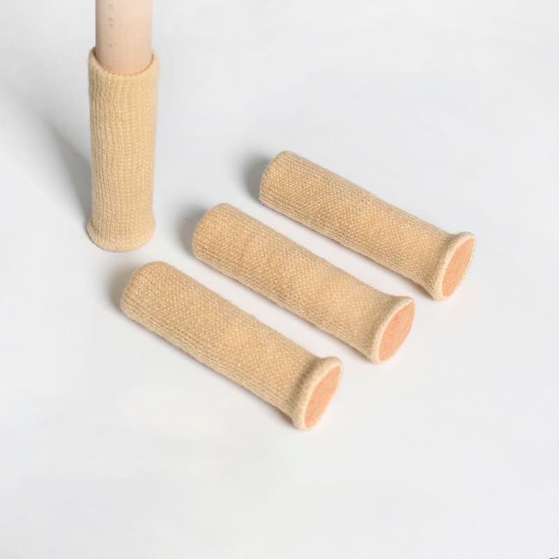 Ein Set Aus 4 Dicken Filz-schutzpads – Anti-rutsch-pads Für Möbelfüße, Geeignet Für Schlaf- Und Wohnzimmer (cremeweiß).