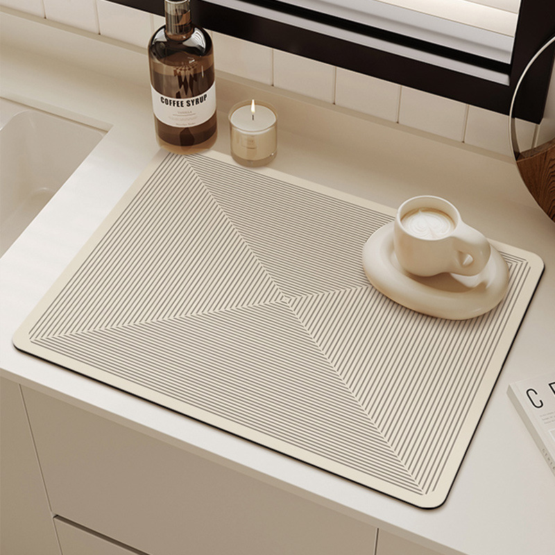 Geschirrtrockenmatte – Saugfähige Arbeitsflächenmatte Für Kaffeemaschine Und Geschirrständer –(40×60cm)