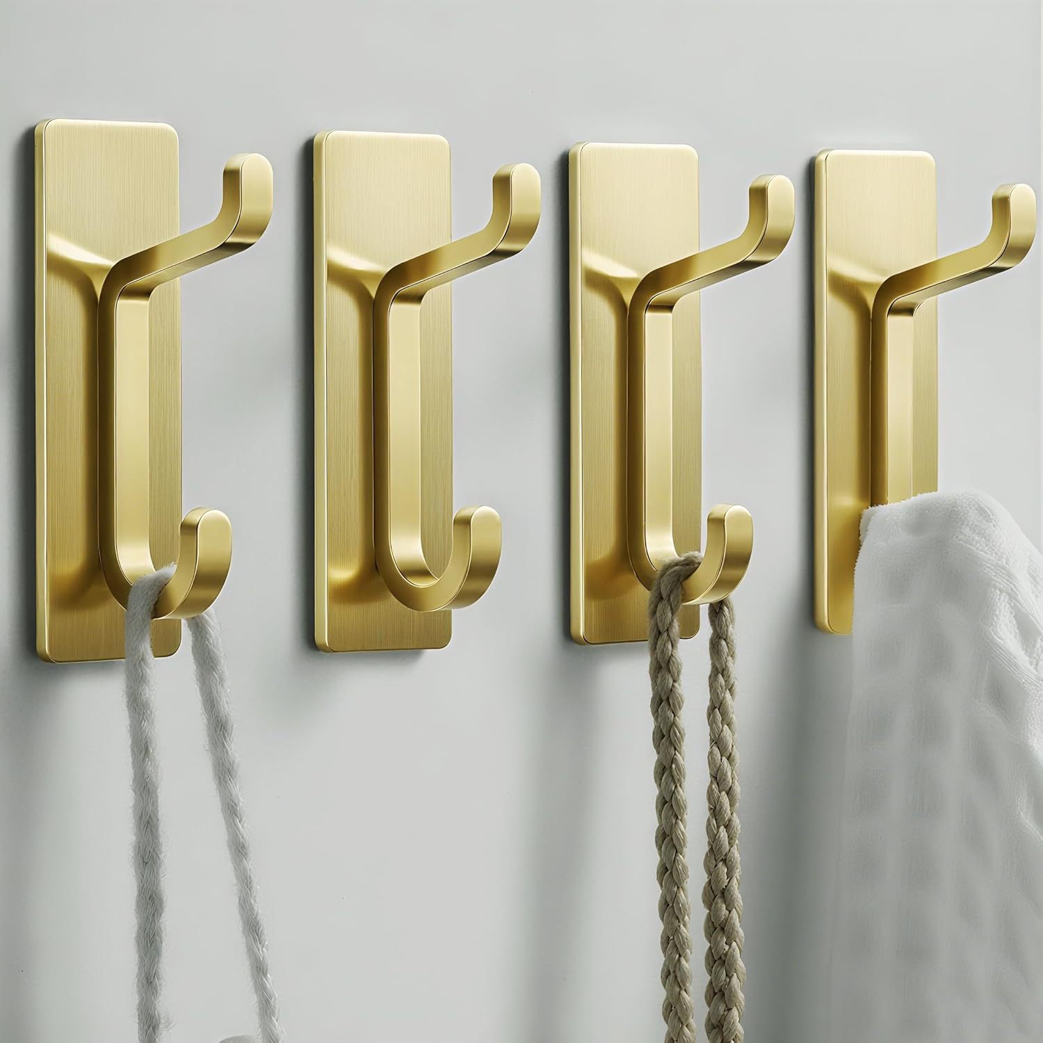 Wandhaken Zum Aufhängen Von Mänteln, Hüten Und Handtüchernhochleistungs-klebehaken (goldfarben, 4er-packung)