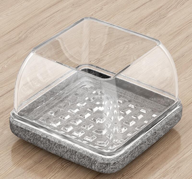 Acht Quadratische, Mit Filz Ausgekleidete Schutzpads Zur Geräuschdämpfung. Geeignet Für Pedale Mit Einem Durchmesser Von 35 Bis 45 Mm. Grau.