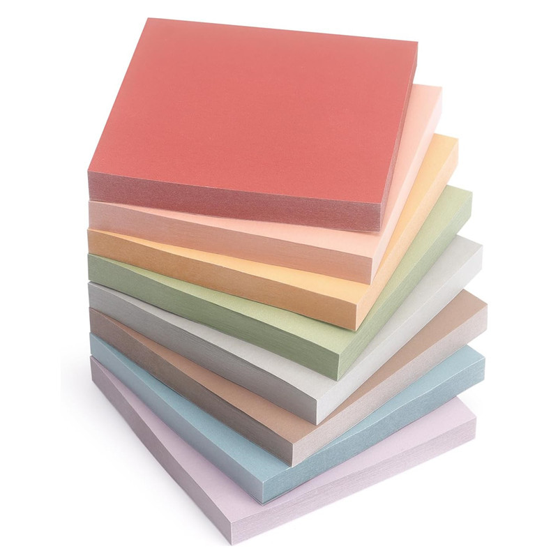 16 Packungen Haftnotizen (76 X 76 Cm), Retrofarben, Starke Klebekraft, Leicht Anzubringen. Ideal Für Zuhause, Büro Und Notizbücher.