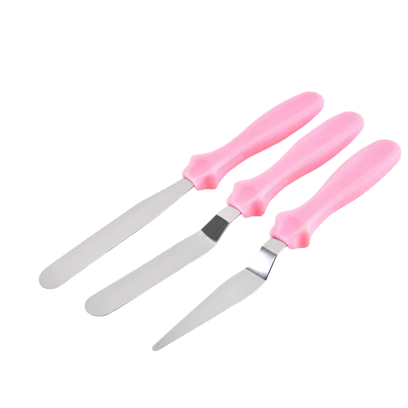 Kuchenspatel, Geeignet Zum Verstreichen Von Zuckerguss, Butter Und Schokolade (3er-set, Rosa).