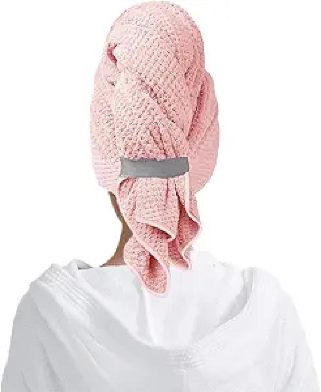 Ultraweiches Und Schnelltrocknendes Haarhandtuch, Geeignet Für Langes, Dickes Und Lockiges Haar (rosa, 1 Handtuch Pro Packung).