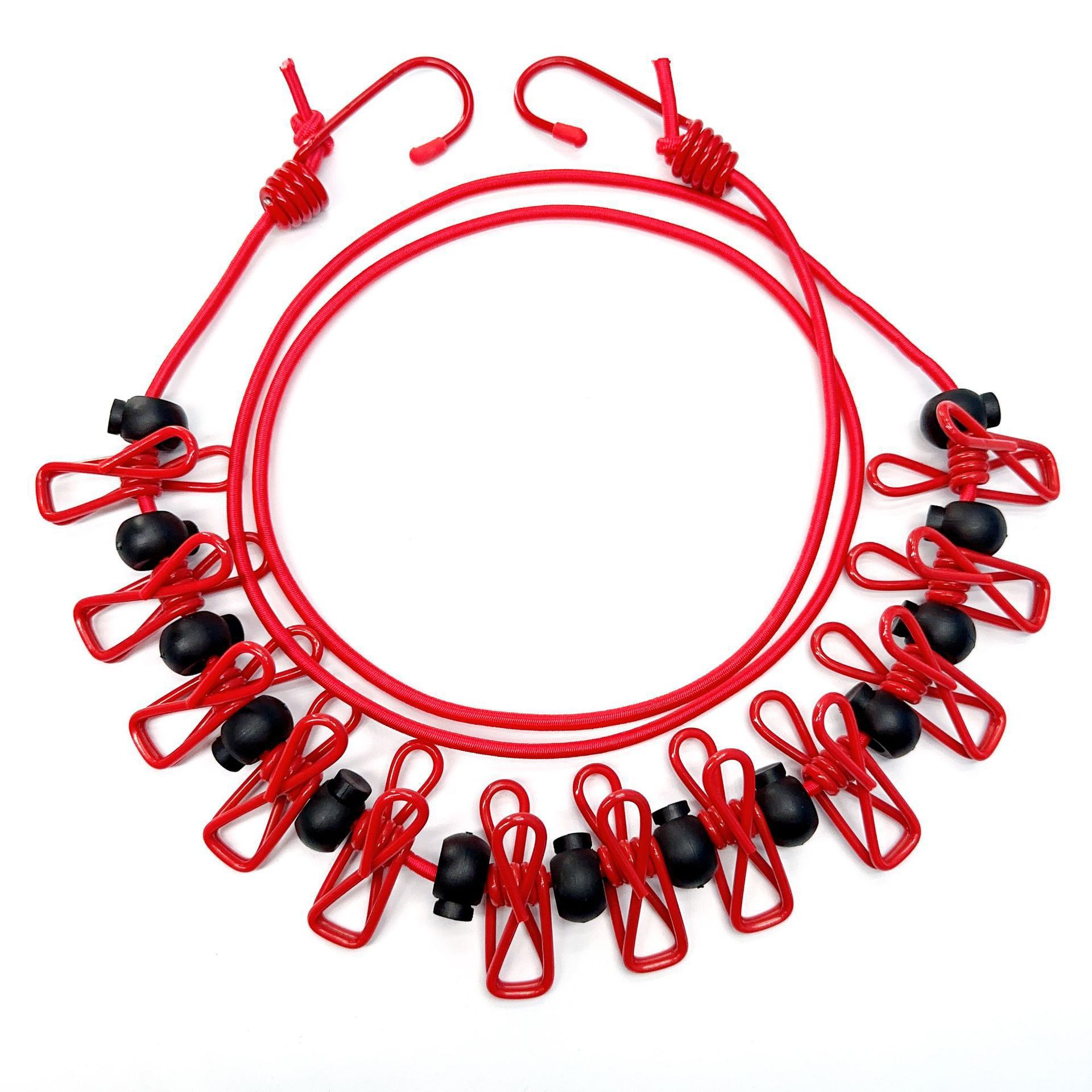 Elastische Wäscheleine Für Camping Und Reisen, Ideal Für Balkone Und Gärten (rot, 1 Stück)