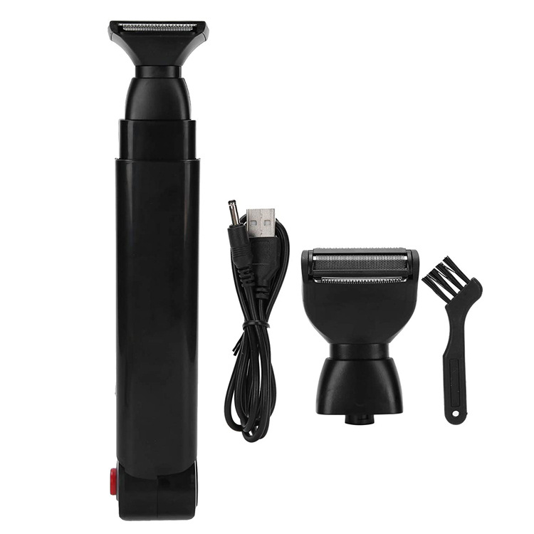 Elektrischer Rasierer, Usb-aufladbarer Körpertrimmer, Faltbares Design, Geeignet Für Rücken, Brust Und Schultern. (1 Stück, Schwarz)