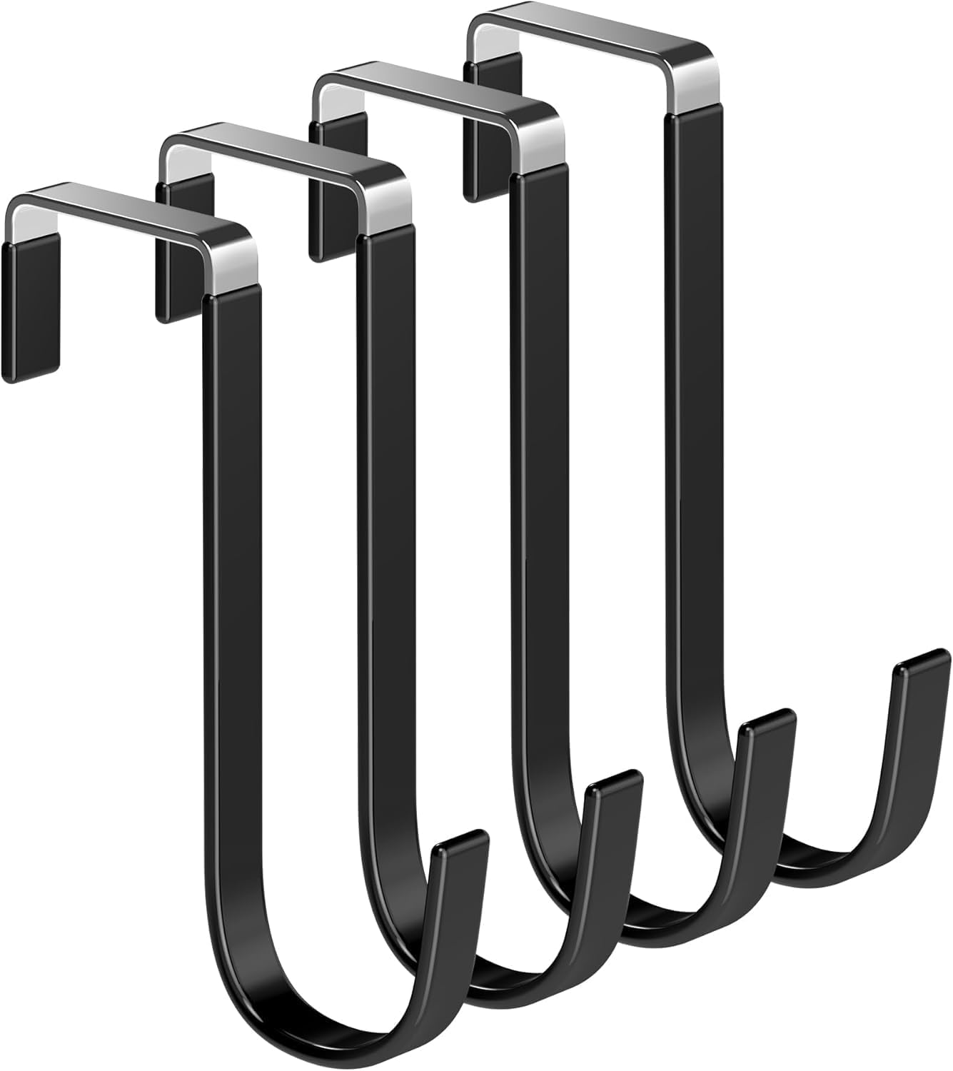 12,5 Cm Lange Türhaken, Die Auch Als Bademäntel, Kränze Und Kleiderschränke Verwendet Werden Können (schwarz, 4 Stück Pro Set).