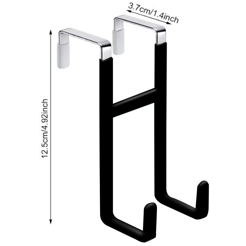 12,5 Cm Lange Türhaken, Die Auch Als Bademäntel, Kränze Und Kleiderschränke Verwendet Werden Können (schwarz, 2 Stück Pro Set).