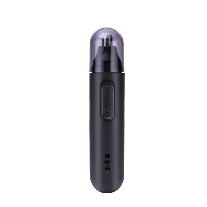 Universeller Nasenhaartrimmer, 2-in-1 Augenbrauentrimmer, Mit Austauschbarer Doppelklinge, Usb-aufladbar (schwarz).