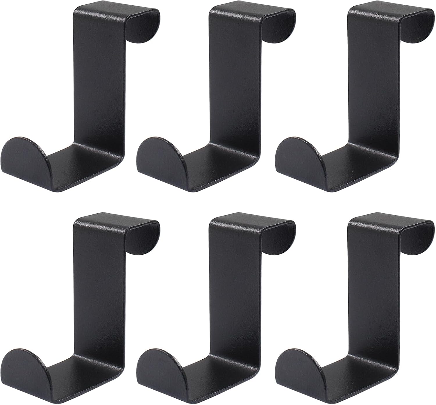 Ein Set Aus 6 Z-förmigen Türhaken, Doppelköpfigen Handtuchhaken, Geeignet Für Kleiderschränke, Küchen, Badezimmer Und Schlafzimmer, In Schwarz.