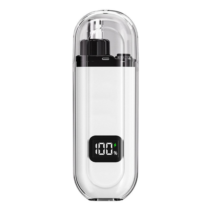 Unisex Usb Nasen- Und Ohrhaartrimmer Mit Led-batterieanzeige, Ideal Für Reisen, Weiß (1 Stück).