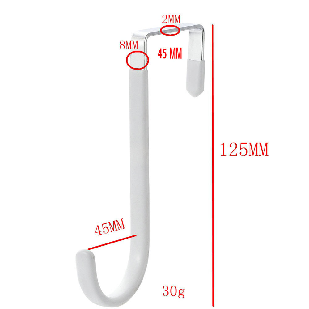 12,5 Cm Lange Türhaken, Die Auch Als Bademäntel, Kränze Und Kleiderschränke Verwendet Werden Können (weiß, 4 Stück Pro Set).