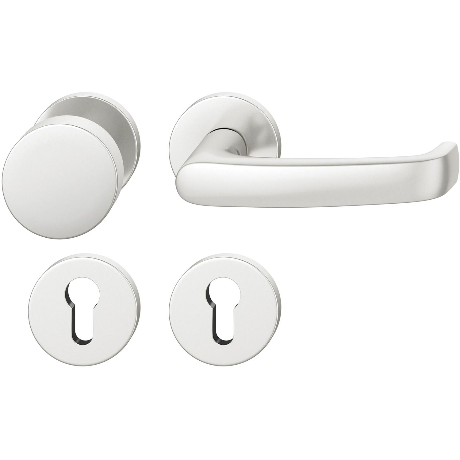 Fsb Wechselgarnitur 12 1045 Asl Auf Rosette Pz - Knopf Fest, Aluminium Silber