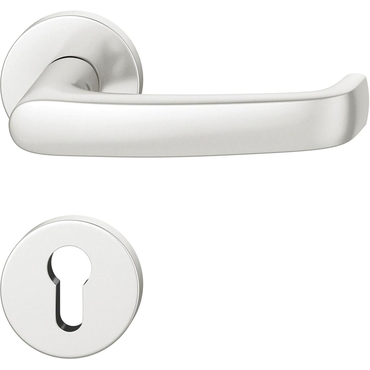 Fsb Drückergarnitur 12 1045 Asl Auf Rosette Pz - Aluminium Silber Eloxiert