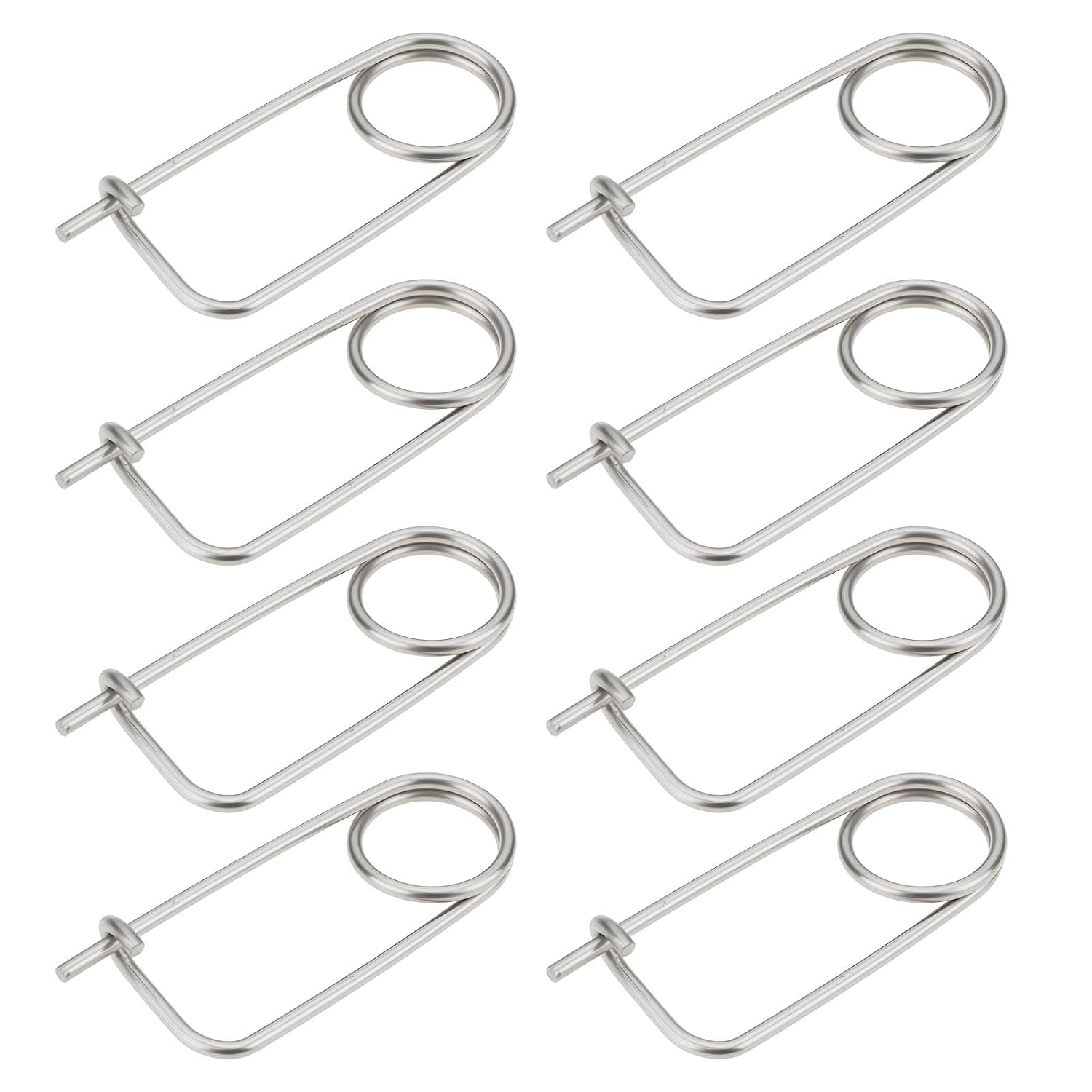 Satz Mit 8 Federbelasteten Sicherheitsstiften, 3 X 110 Mm, Edelstahl 304, Zum Sichern Von Verriegelungslöchern