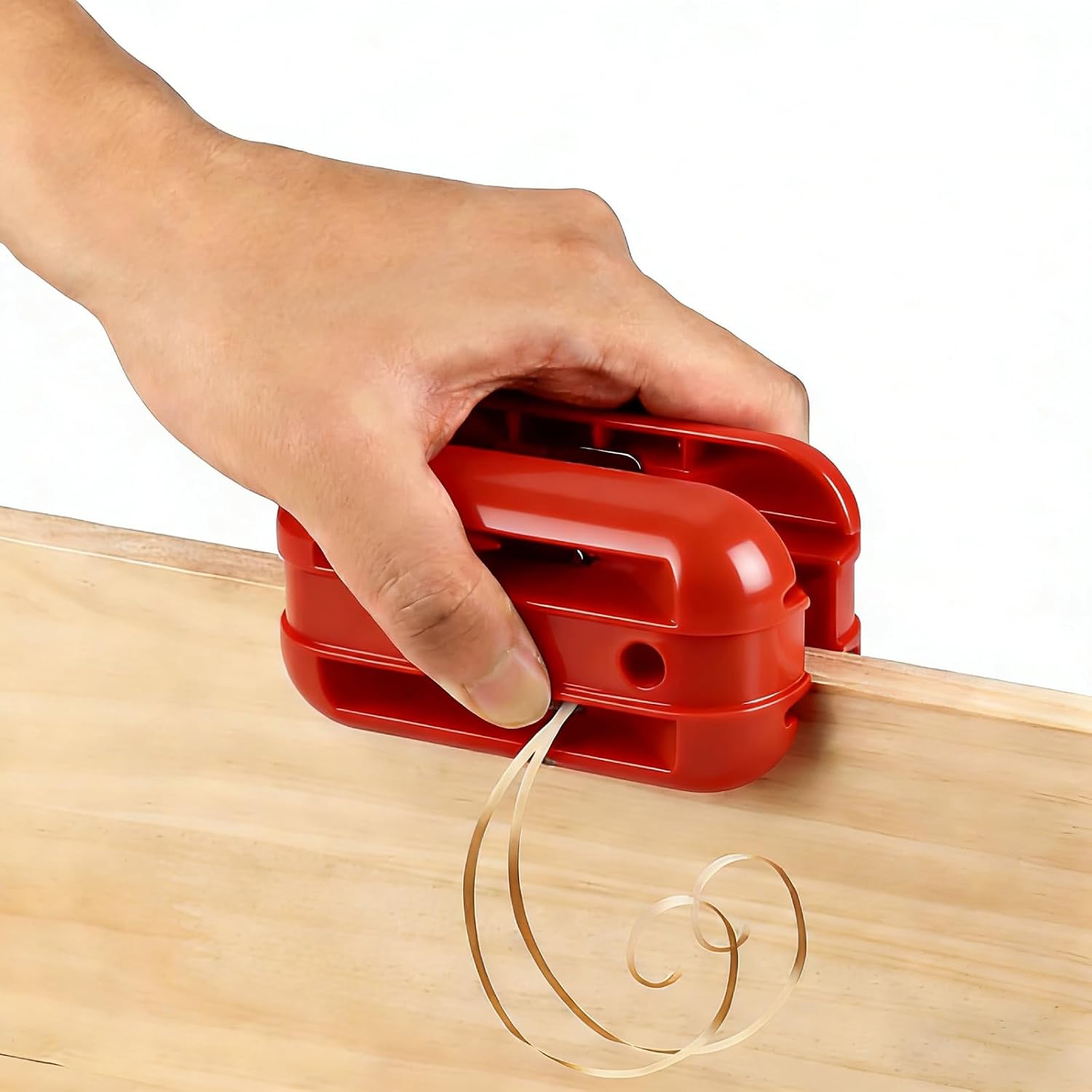 Holzkantenschneider, Tragbarer Manueller Kantenschneider Mit Wolframkarbidklingen, Kantenanleimwerkzeug Für Holz, Pvc Und Abs (rot)