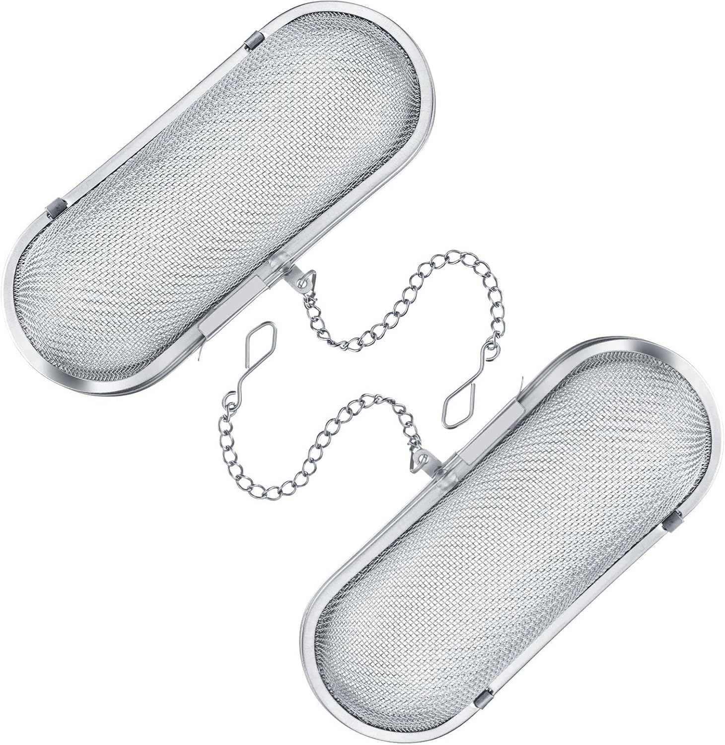 Gewürz-/aufguss-/teesieb/filter, Länge: 11 Cm, Edelstahl, Silber