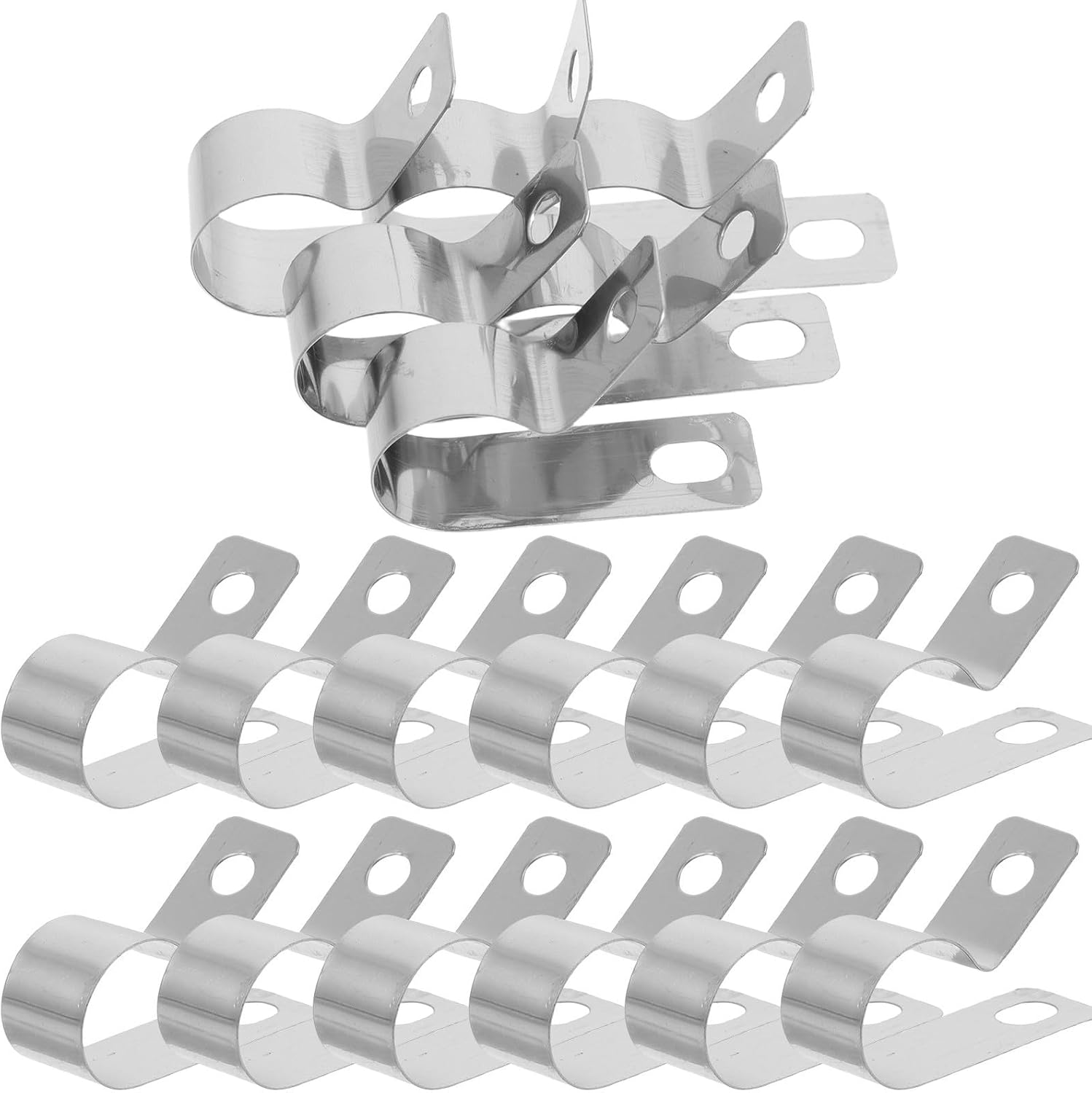 Packung Mit 50 Edelstahl-zaunclips Für Gehege Und Zäune Schnelle Montage Und Glatte Oberfläche.