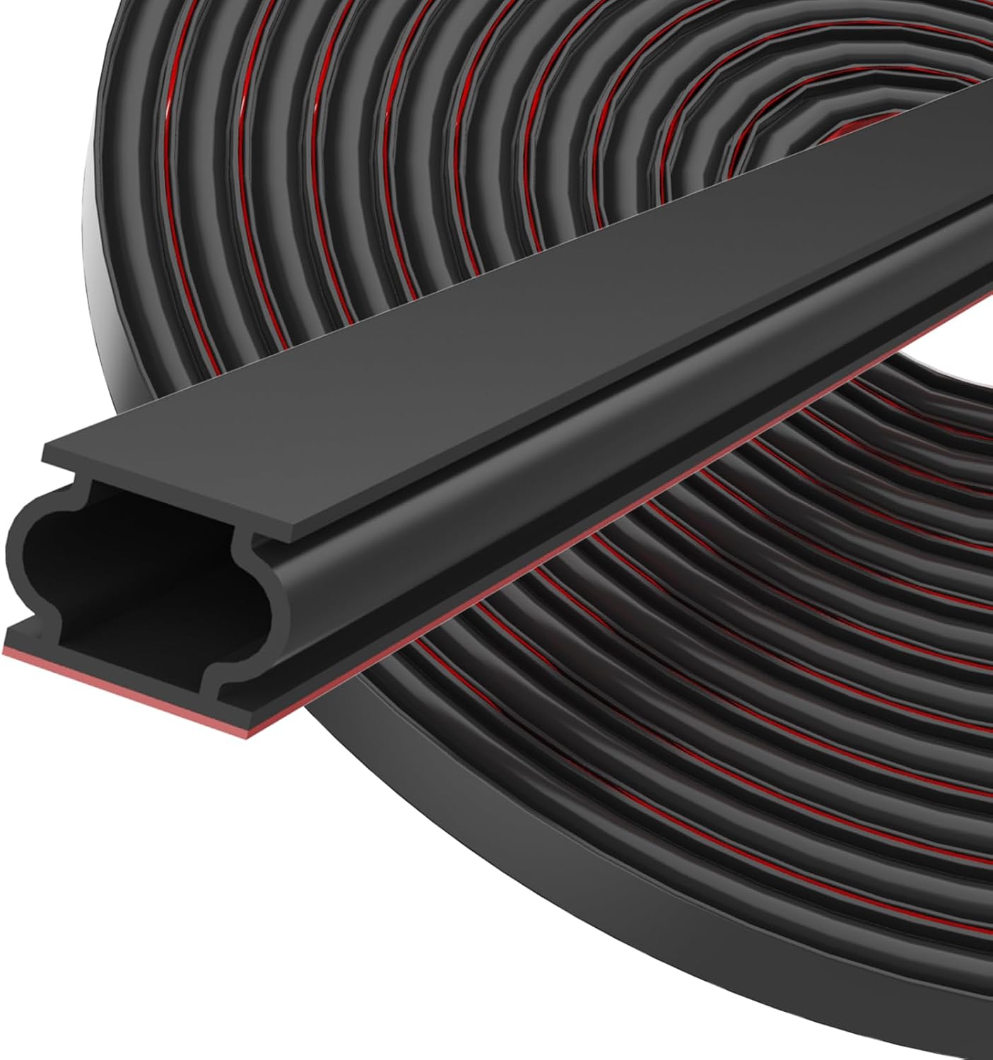 Selbstklebende Türdichtung, 12 Mm (b) X 8 Mm (t) / 6 M (l) Für Türrahmen, Flexibel, Wasserdicht, Gummi, Schwarz