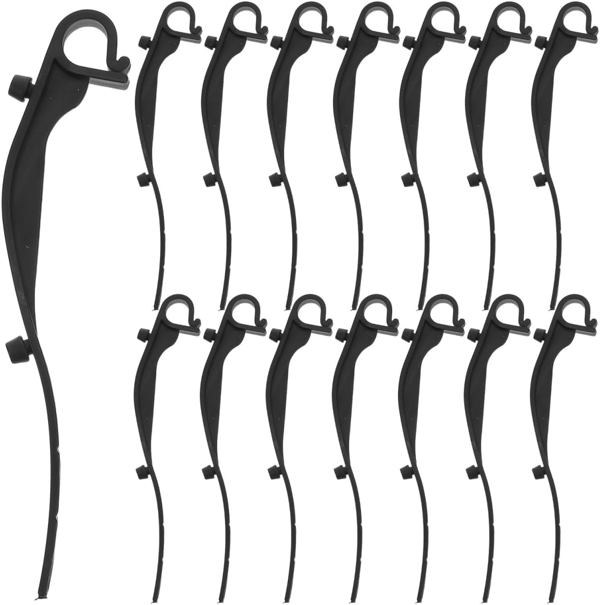 Ein Set Aus 50 Schwarzen Kunststoff-befestigungsclips Für Entwässerungsgraben-schutznetze – Robuste Haken Zur Einfachen Montage Von Laubschutznetzen.