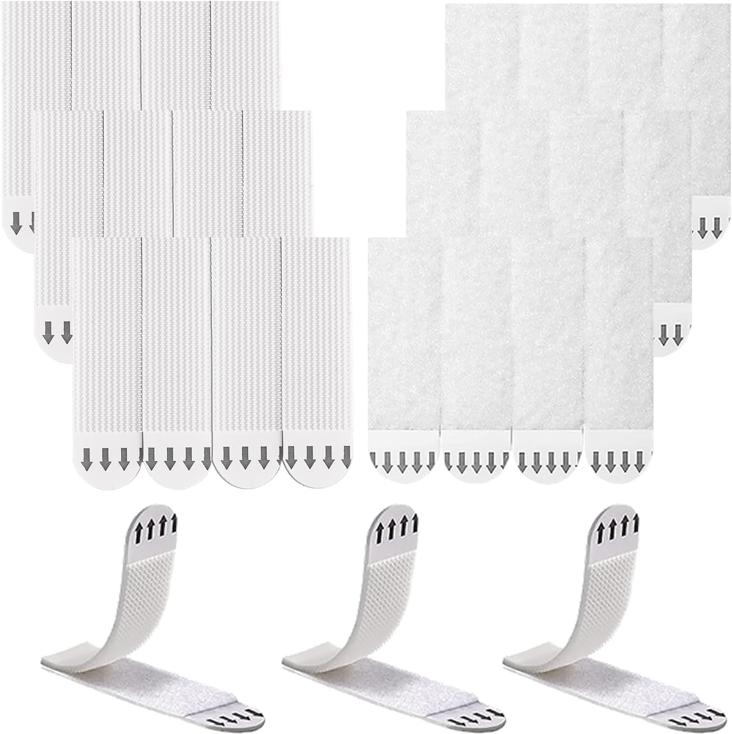 Bohrfreie Wandmontage, 12 Paar (24 Streifen) Starkes Klettband Zum Aufhängen Von Bildern, 16 Mm X 70 Mm, Selbstklebende Rahmenclips Für Bilderrahmen Und Bastelarbeiten