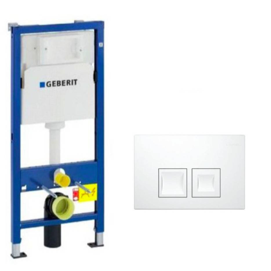 Geberit Duofix Up100 Trägersystem + Wc-spülkasten 112 Cm + Delta50-platte + Anschlussmuffe (458.103.00.1-1)