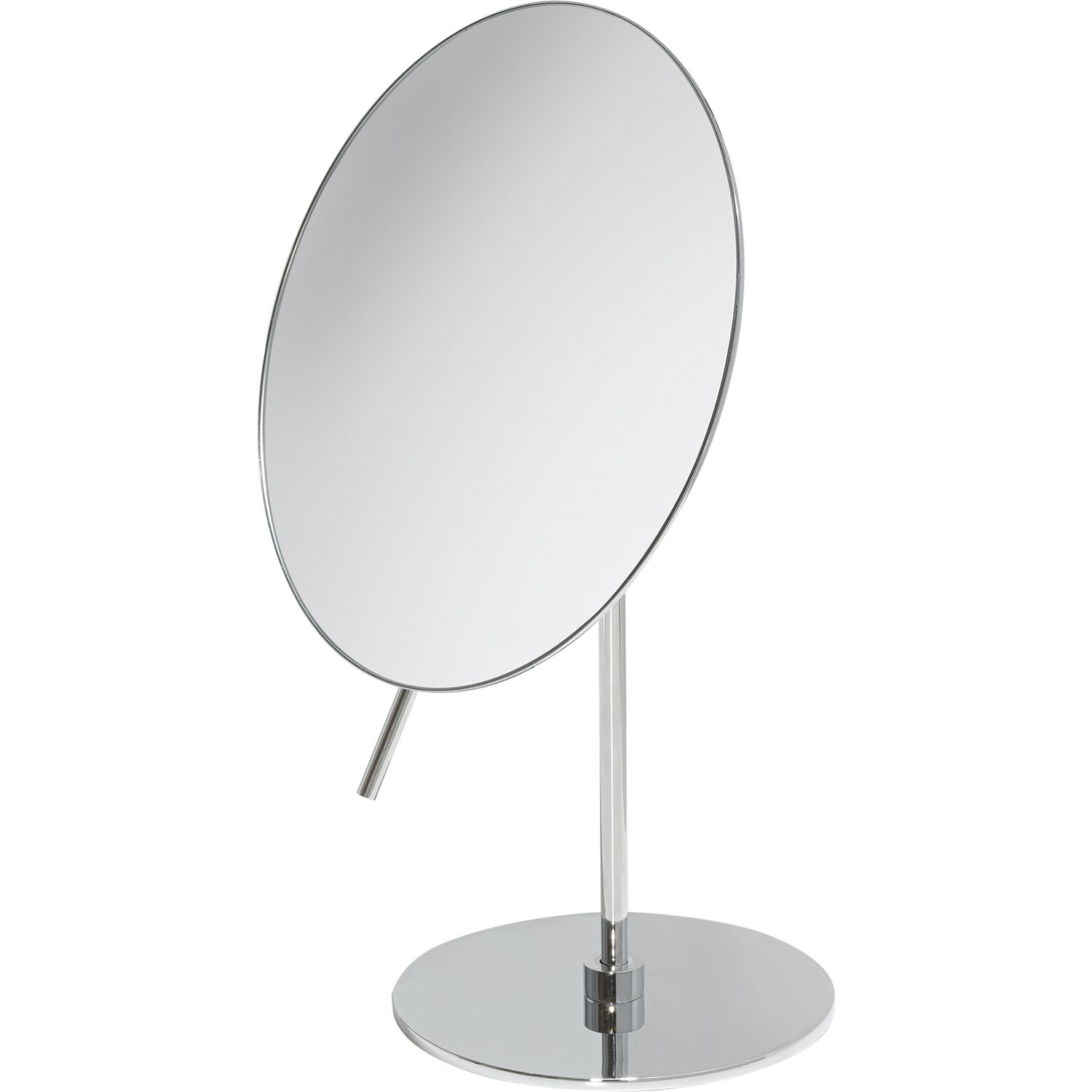 Geesa Mirror Rasier-, Kosmetik- Und Vergrößerungsspiegel, Freistehend, 3-fach Vergrößert, Feuchtigkeitsbeständig, Chrom, Ø 234 Mm, Messing/glas/edelstahl