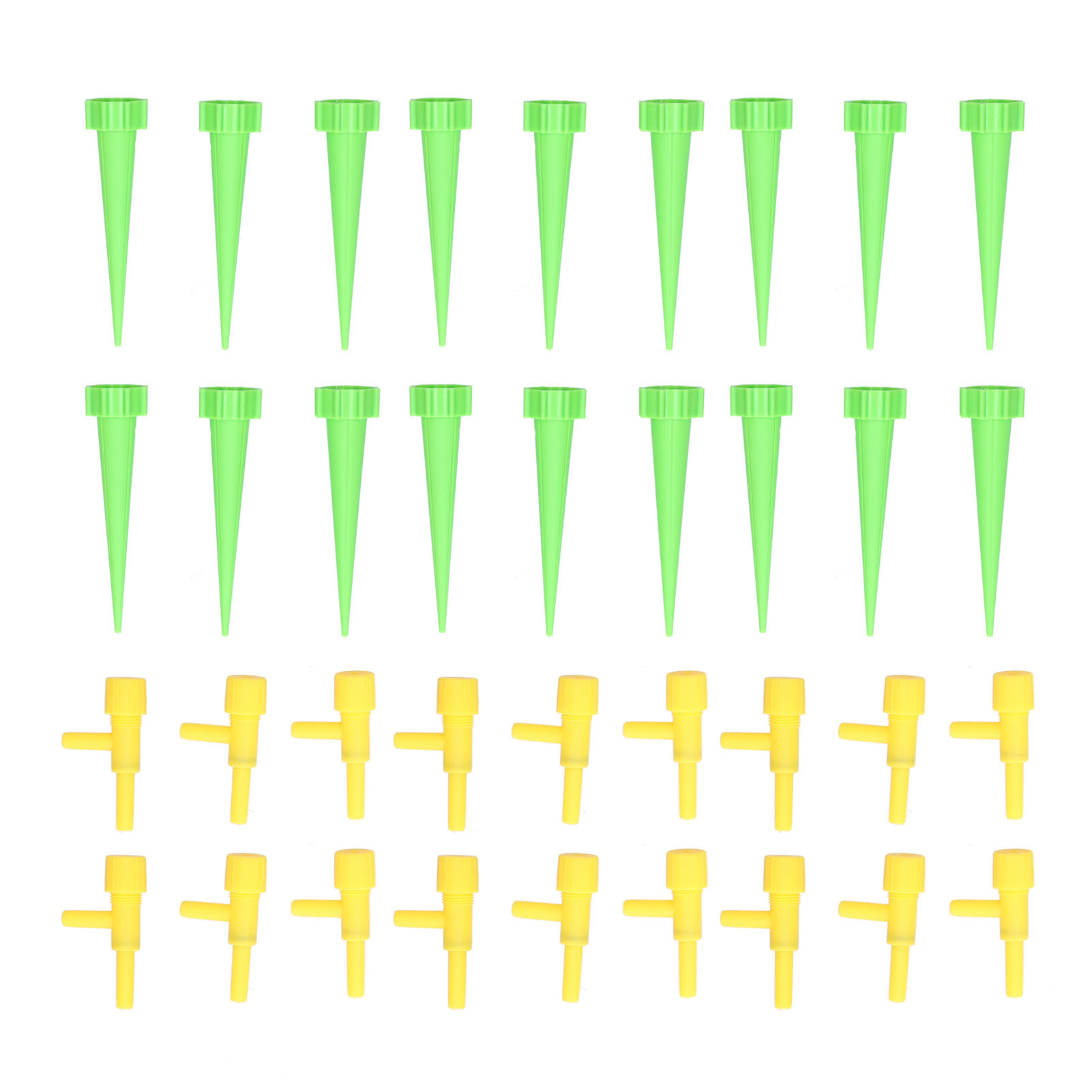 Set Mit 18 Automatischen Pflanzensprengern Mit Steuerventil (grün)
