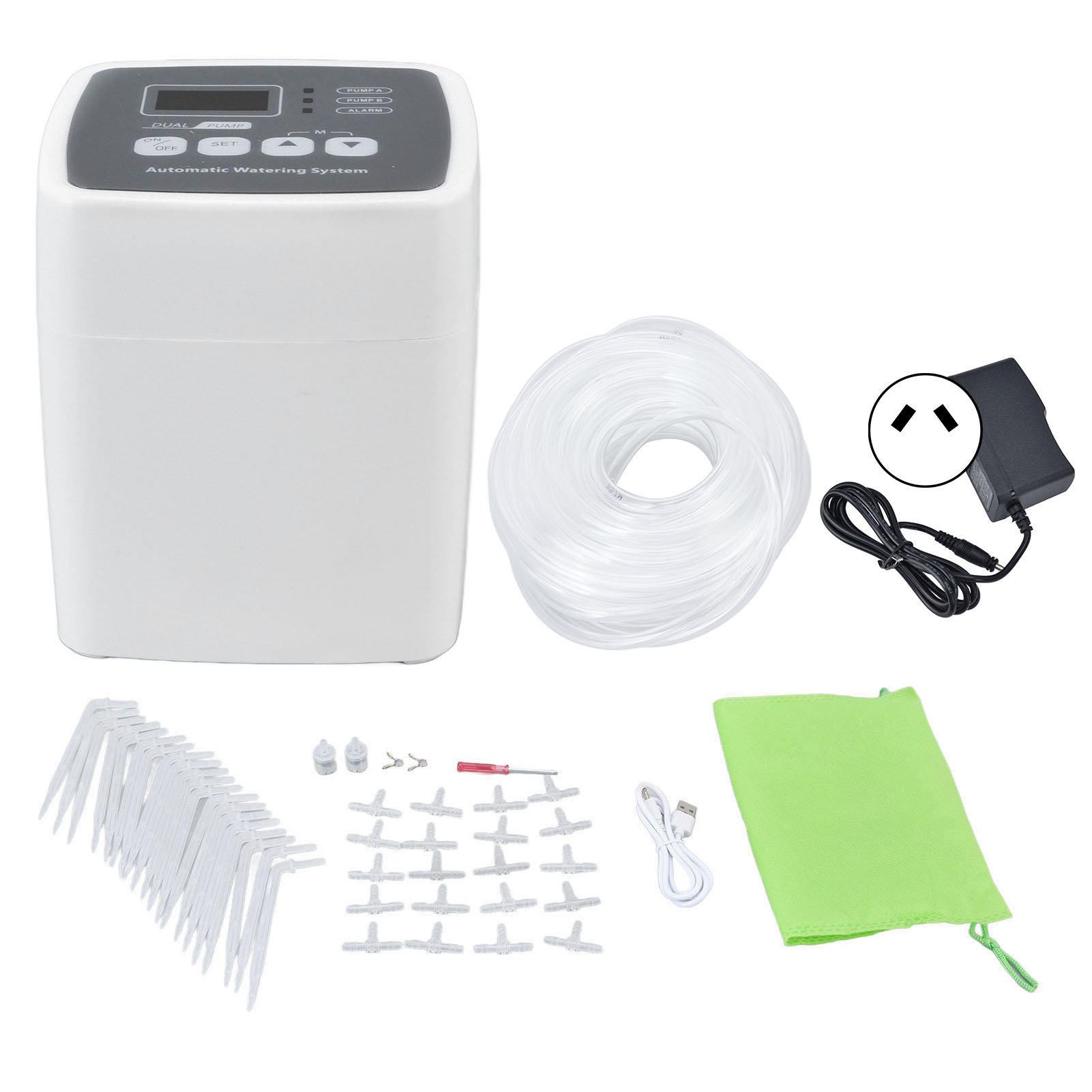 Intelligenter Bewässerungscomputer Mit Doppelpumpe, Automatischer Bewässerungsregler, 110–240 V Gartenbewässerungsuhr, Australischer Stecker