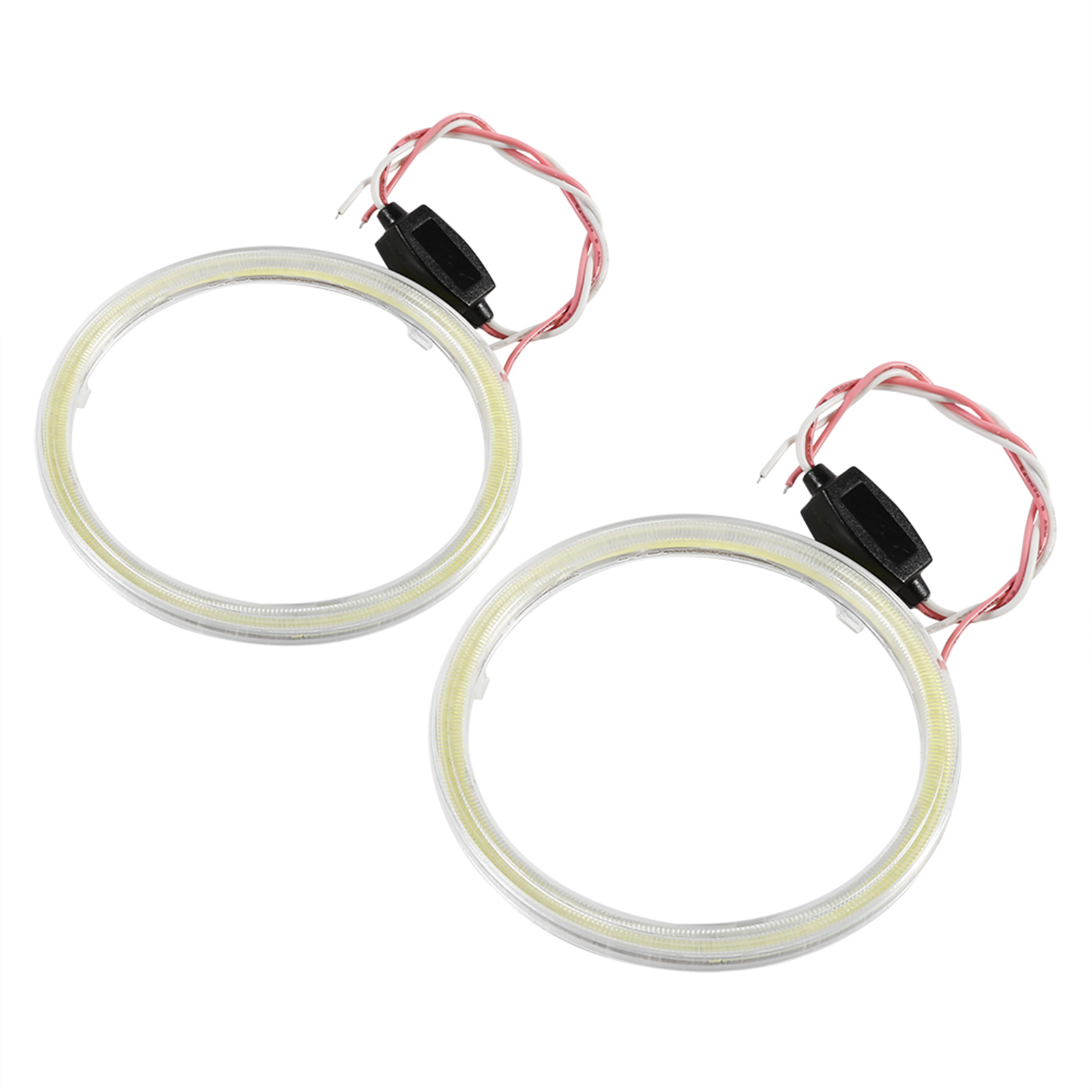 1 Paar Halo-ringe Für Auto-/motorradscheinwerfer, Led Cob Angel Eye, 80 Mm