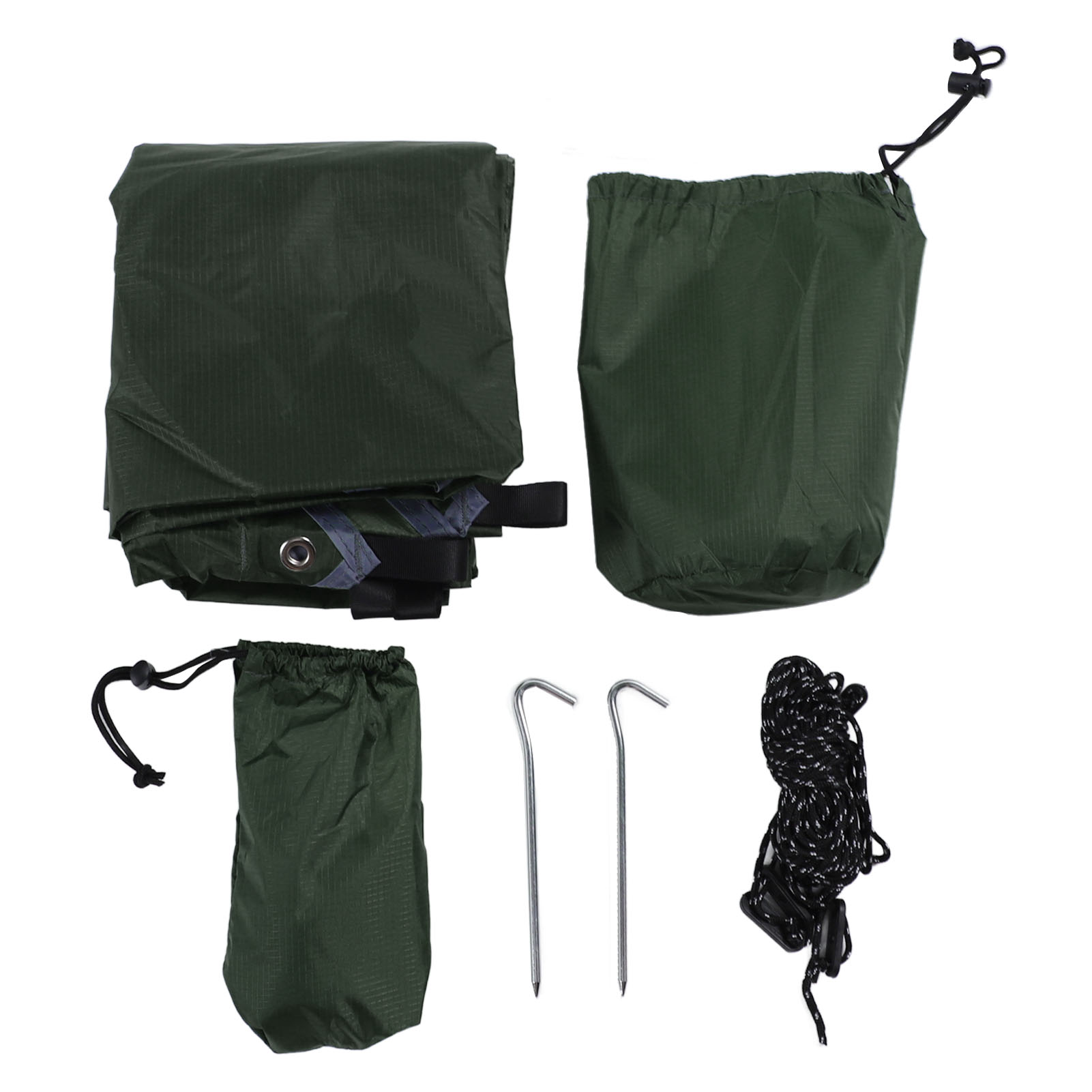 Multifunktionales Viereckiges Campingzelt, Wasserdicht Und Mit Sonnenschutz, Mit Integrierter Hängematte, Ideal Für Camping, Strand Und Outdoor-aktivitäten (olivgrün).