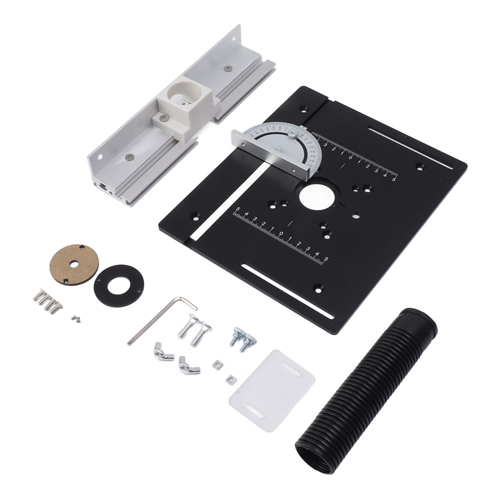 Einlegeplatte Für Frästisch, Aus Aluminiumlegierung Und Stahl, Höhenverstellbar, Für Fräsmaschine Und Oberfräse.
