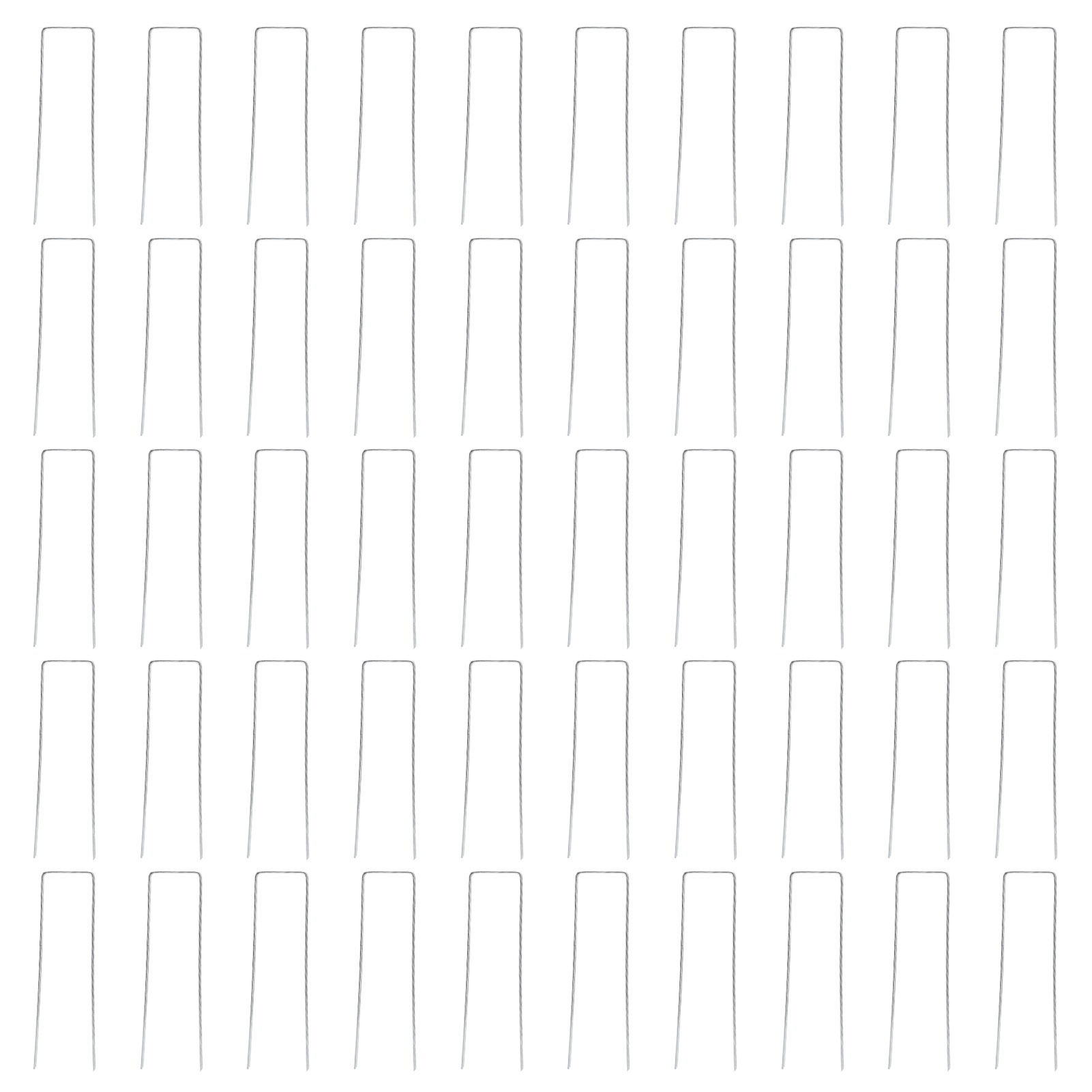 Packung Mit 50 U-förmigen Gartenpfählen, Befestigungsclips Für Unkrautvlies, Für Landschaftsbau Und Rasenpflege.
