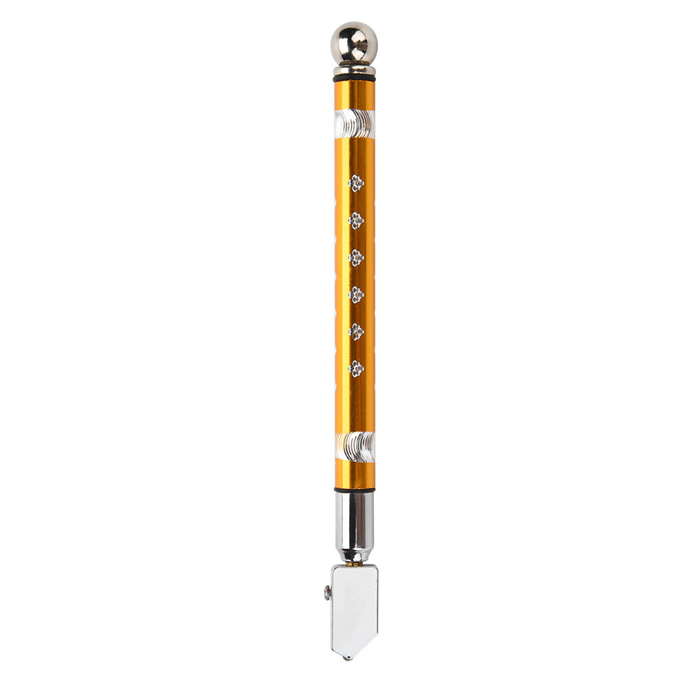 Tragbarer Glasschneider Mit Drehbarem Rad Und Rutschfestem Griff Zum Schneiden Von Glas Von 3 Bis 15 Mm (gold).