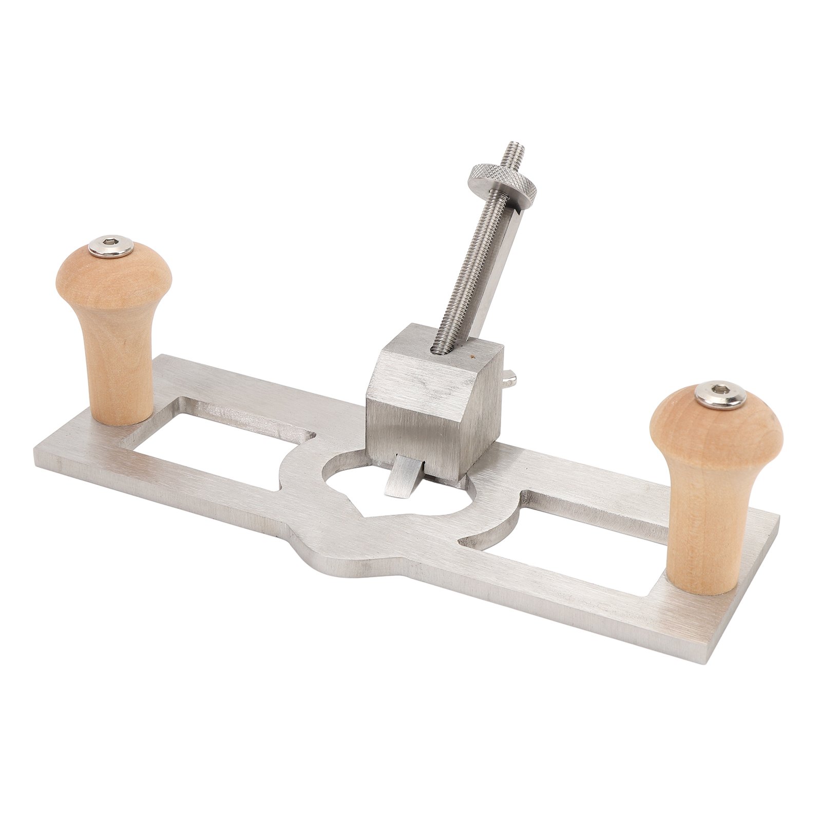 Oberfräse Mit Tiefenanschlag Und Basisbohrung, Ergonomische Oberfräse Aus Edelstahl, Tragbares Holzbearbeitungswerkzeug Für Präzises Nutenfräsen Und Oberflächenbearbeitung Von Holz.
