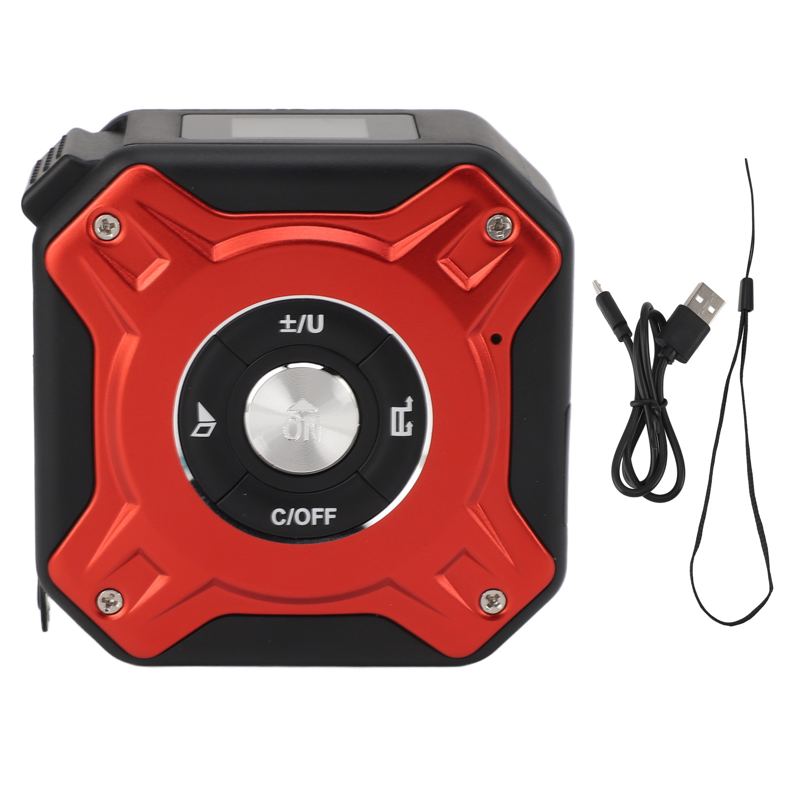 3-in-1 Laser-messgerät: 5-40 Meter Band Mit Präziser Datenaufzeichnung, Ideal Für Lagerprüfungen (schwarz Und Rot).
