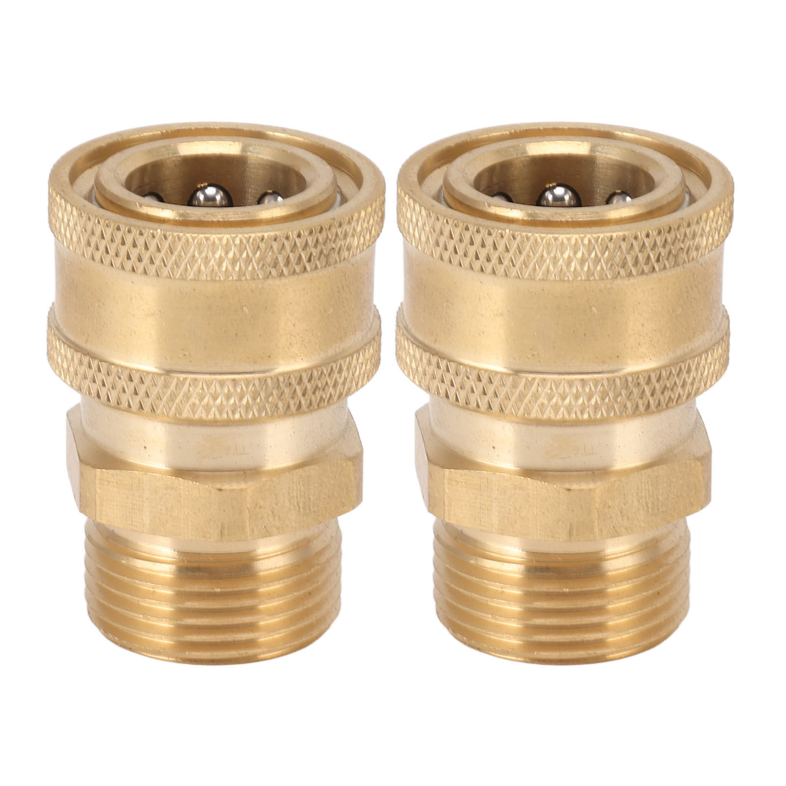 Set Mit 2 M22-adaptern Aus Reinem Kupfer Für Hochdruckreiniger, 3/8"-npt-innengewinde Auf M22-außengewinde, 15 Mm / 0,59" Innendurchmesser
